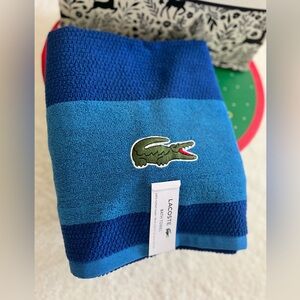 Lacoste Logo Bath Towel, 100% Cotton 30"x52"